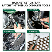 Ensemble d'outils SH de 216 pièces en acier au chrome-vanadium, clé à cliquet, jeu de douilles, étui rigide - Multifonctionnel pour l'entretien automobile DIY
