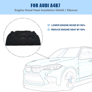 OEM 8E0863825AJ Couvercle d'isolation de <span class=keywords><strong>capot</strong></span> moteur de voiture de haute qualité pour <span class=keywords><strong>Audi</strong></span> A4B7 04-08 Pièces de rechange noires - Product Image 3