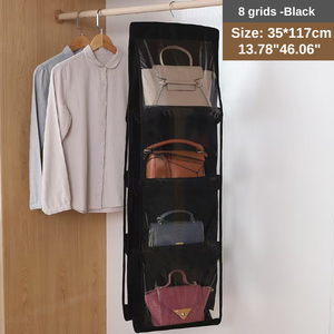 Grande capacità 6-griglia appeso armadio Organizer tessuto Non tessuto + PVC impermeabile e sacchetto antipolvere - Product Image 2