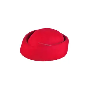 В наличии красная оптовая продажа женская шляпа из 100% шерсти для хозяйки