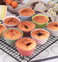 Moule à cupcakes en silicone de qualité alimentaire, coloré, sans BPA, facile à nettoyer, réutilisable, écologique, résistant à la chaleur, antiadhésif, pour la pâtisserie DIY