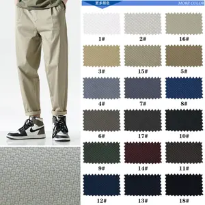 Tela de LICRA de 3 capas para pantalones, tejido elástico de algodón Jacquard 97, personalizado para negocios y ocio