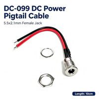 Câble Pigtail DC099 avec Faisceau de Câblage 5.5x2.1mm 5.5x2.5mm, Noyau en Cuivre, Isolation PVC, Prise d'Alimentation DC pour Appareils Électroniques 12V
