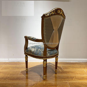 Ghế Bành Kiểu Pháp Sang Trọng Ghế Bành Kiểu Châu Âu Cổ Điển Kiểu Ý Chạm Khắc Hai Mặt Bằng Gỗ Nguyên Khối Nội Thất Toàn Bộ Ngôi Nhà Ghế Khách Sạn - Product Image 5