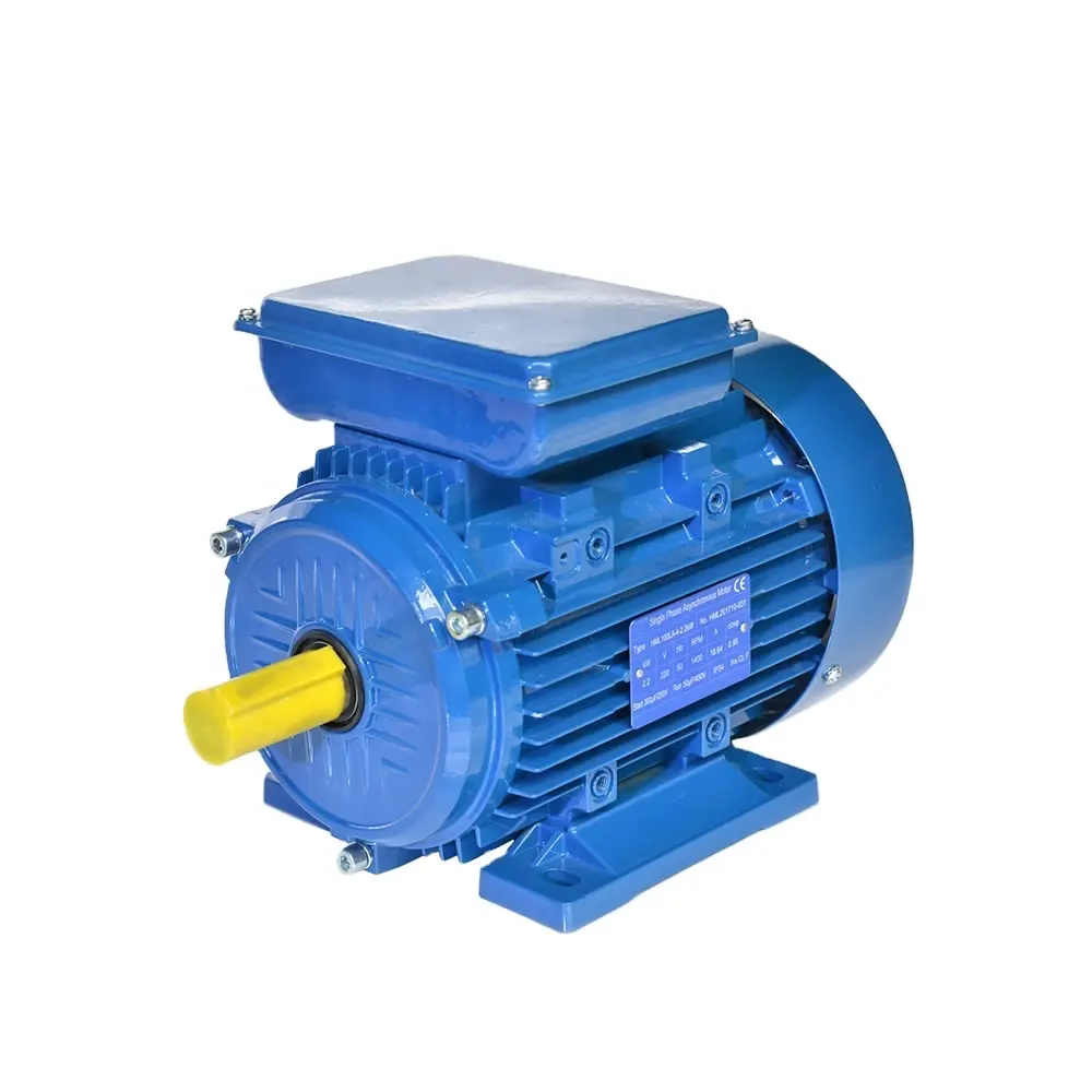 Flanş 0.75hp/1hp/1.5hp/2hp/4hp/4hp/5.5hp ile TECHO ML serisi alüminyum kabuk tek fazlı elektrik AC Motor