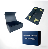 Boîte de luxe avec logo personnalisé, fermeture magnétique, couvercle en carton rigide, boîte en carton noir avec aimant, emballage pour chaussures, vêtements, emballage cadeau en carton