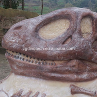 Fossile de tête de dinosaure personnalisé pour parc à thème ou décoration de crâne de T-Rex fait main pour amuser les enfants