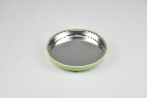 Assiette ronde à ventouse pour bébé en silicone réutilisable, antidérapante, résistante à la chaleur, en acier inoxydable 304, sans BPA, passe au lave-vaisselle - Product Image 6