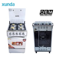 Cuisinière à gaz autonome Xunda avec four, 4 brûleurs, pour cuisine domestique et appartement
