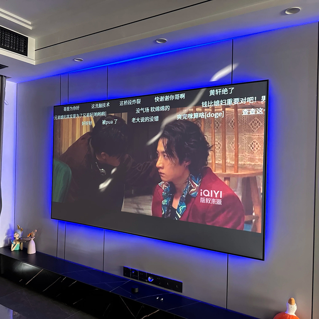 PerfecTisan Black Diamond Projector Screen Soft Fresnel Alr Screen Long Throw 8K 3D Fixed Frame Wall Mounted 2023 New Arrivals
