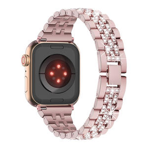 Pulsera <span class=keywords><strong>de</strong></span> Metal <span class=keywords><strong>de</strong></span> oro rosa para <span class=keywords><strong>Apple</strong></span> <span class=keywords><strong>Watch</strong></span>, brazalete <span class=keywords><strong>de</strong></span> 38mm y 40mm para iWatch <span class=keywords><strong>Series</strong></span> - Product Image 4