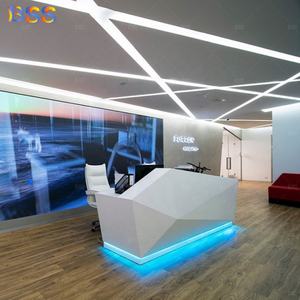 Idee per il Design del tavolo dell'ufficio della Reception Fashion Cool custom Marble Stone Diamond White Reception Table Office - Product Image 5