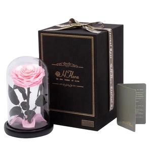 Petit Prince Préservé <span class=keywords><strong>Rose</strong></span> dans un Dôme en Verre Fleur Éternelle Coffret Cadeau pour la Saint-Valentin Fête des Mères Romantique Anniversaire Déco - Product Image 1