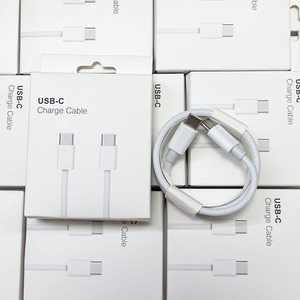 สายชาร์จเร็ว USB-C to USB-C 1 เมตร 60 วัตต์ สายหุ้มไนลอน ตัวนำทองแดงแท้ สำหรับ iPhone 16/17 Max Pro คอมพิวเตอร์ พร้อมกล่องสี - Product Image 1