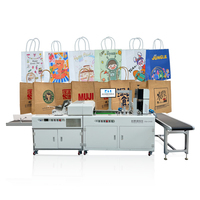 Sac en papier kraft Sac en papier numérique à jet d'encre et boîte à pizza Imprimante pour petites entreprises Emballage alimentaire avec logo automatique à passe unique