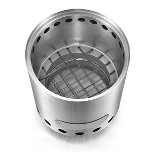 पोर्टेबल टेबलटॉप फायर पिट स्टैंड स्टेनलेस स्टील मिनी आउटडोर स्मोकलेस जलने वाली फिरेट ईंधन वाली लकड़ी पोर्टेबल तह - Product Image 2