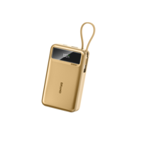 Batterie externe compacte 20000mAh avec logo personnalisé, charge rapide 22.5W, câble intégré et écran LED