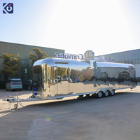 Remorque alimentaire commerciale entièrement équipée en acier inoxydable, cuisine mobile, camion de restauration, remorque de boulangerie, chariot de restauration rapide de rue