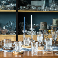 Ensemble tasse à café en verre de cristal, style européen, avec plateau, vente en gros