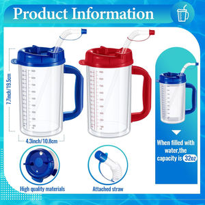 Grande gourde médicale double paroi en PP avec couvercle effet granit, écologique et compatible lave-vaisselle, idéale pour les fêtes - Product Image 5