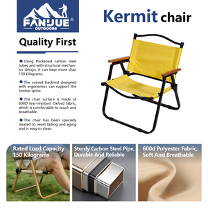 Pack familial de 4 chaises compactes Kermit - Ensemble assorti avec sacs de transport pour la plage, les festivals et les rassemblements en plein air. - Product Image 2