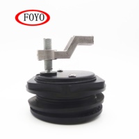 Loquet rond étanche FOYO avec poignée en T chromée et corps en polymère noir pour bateau, yacht, armoire, trappe