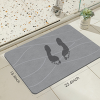 39*60cm Stein-Badematte Superabsorbierend Umweltfreundliche Kieselgur-Geschirrtrockenmatte Schnelltrocknende Badezimmermatte