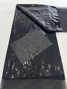 Ống ngọc trai mới thêu sequin hình chữ nhật và vải cuộn cho váy dạ hội, trang phục biểu diễn, vải lưới - Product Image 3