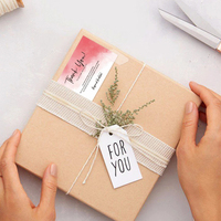 Tarjeta de Agradecimiento Personalizada con Logotipo de Diseño Personalizado para Empresas, para Agradecer por Apoyar mi Pequeña Empresa, Decoración de Caja de Regalo