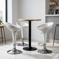 Tabourets de bar pivotants modernes en plastique, chaise haute réglable en hauteur avec structure métallique