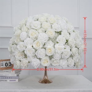 DKB Flores Artificiales para Pasillo, Centro de Mesa, Bola de Flores de Seda Artificial para Decoración de Bodas, San Valentín y Graduaciones - Product Image 2