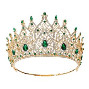 Couronne de Princesse Personnalisée pour Fille Grand Diadème Floral en Métal Doré pour Mariée Reine et Concours - Product Image 6