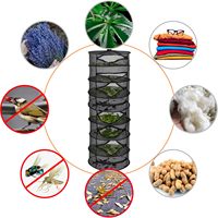 Séchoir à herbes suspendu à 8 niveaux, grande capacité, pliable, filet de séchage en maille avec fermeture éclair, cadre en polycarbonate et acier inoxydable pour plantes