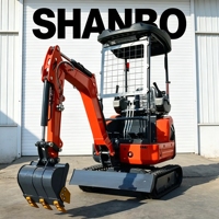 Mini-excavatrice SHANBO de 1,6 tonne, excavatrice compacte sur chenilles, système hydraulique CE Euro 5, utilisation domestique, aménagement paysager, travaux agricoles, construction
