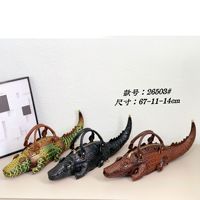 Sacs à main de luxe fantaisie en forme d'alligator pour femmes, sacs de créateur 3D en forme de crocodile, sacs à main créatifs à poignée supérieure en forme d'animal