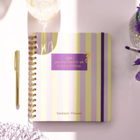 Agenda carré non daté, carnet de notes quotidien et hebdomadaire, couverture rigide, papeterie de bureau, cadeau, organisateur mensuel personnalisé