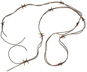 निकी Bigs सस्ता माल 8 'नकली चांदी कांटेदार कंटिया तार हेलोवीन सजावट तार प्रोप ग्रे माला - Product Image 3