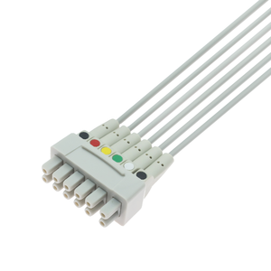 Compatibile con <span class=keywords><strong>GE</strong></span> Healthcare 2106395-001 6 lead ECG telemetria Leadwire Snap IEC per ECG <span class=keywords><strong>monitor</strong></span> paziente - Product Image 4