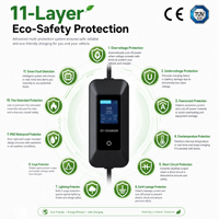 7kW Typ2 Tragbares EV-Ladegerät 32A IEC 621962 UK-Stecker IC-CPD LCD Schnelle Reiseladestation für Tesla BMW Mercedes Audi Porsche