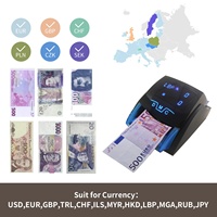 Détecteur de billets de banque portable HL-520B noir USD MGA GBP LBP UVMG pour billets Euro, prêt à être expédié