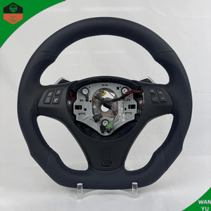 Volante de Cuero Completo con Calefacción y Vibración para <span class=keywords><strong>BMW</strong></span> Serie <span class=keywords><strong>E</strong></span>, Compatible con E90 E60 E46 E92 M3 E87 E39 X5 E70 X6 E71 E82 E93 E36 E91 - Product Image 2