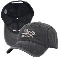 Gorras de Béisbol Unisex de Moda al por Mayor OEM, Estilo Desgastado, de Pana Lavada, de 6 Paneles, con Logotipo Bordado Personalizado, para Streetwear
