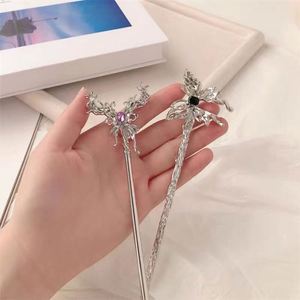 Épingles à cheveux papillon Y2K tendance pour femmes, pinces à cheveux en métal minimalistes irrégulières, accessoires pour chignon, coiffure pour filles - Product Image 3