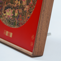 Vase en forme de gourde traditionnel chinois en laiton et noyer noir, avec boîte cadeau rectangulaire pour la décoration intérieure, porte-bonheur pour la maison et le bureau