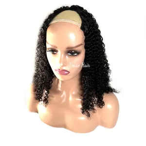 VMAE Mongolian Raw Virgin Cuticle Aligned Wigs 4A 3A 3B 3C Afro Kinky Curly U V Part Short Human Hair Wigs Black Women 4B Style