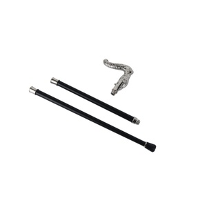 Canne de marche avec poignée tête de serpent argentée, bâton décoratif gothique détachable, accessoire de cosplay d'Halloween, aide à la mobilité - Product Image 3