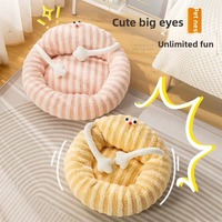 Offre Spéciale gros doux respirant animaux de compagnie chenil apaisant luxe nid chat chien maison lit pour animaux de compagnie canapés avec tapis lit pour animaux de compagnie lit pour chien