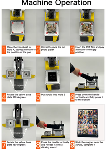 Kit de máquina de imán de foto de nevera, imán de nevera de Pvc, máquina de fabricación de imán de nevera cuadrada - Product Image 4