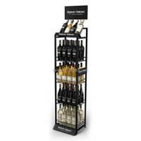 Vitrine de présentation de bouteilles de vin de luxe personnalisée vitrine de magasin d'alcool avec serrure