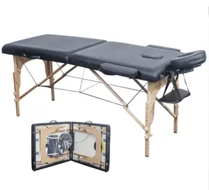 Grosir meja pijat kualitas tinggi, Meja pijat portabel, tempat tidur bulu mata pijat kayu